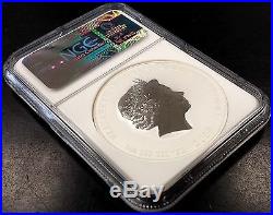 2009 P Australia Year of the Ox, Colorized, 1 Dollar silver coin! NGC MS 70