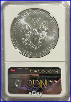 2013 W Ngc Ms69 Burnished Silver American Eagle From The Annual Dollar Coin Set