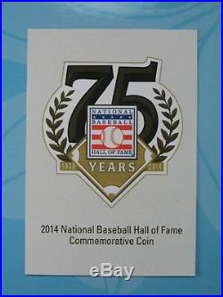 2014 Baseball Hall Of Fame Ngc Pf70 Silver Dollar First Releases Hof Certificate
