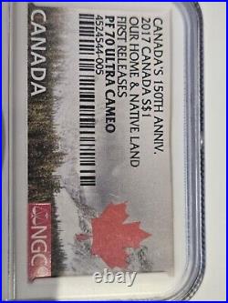 2017 Canada $1 Silver Dollar Ngc Pf70 150th Anniversary First Releases Sold Out