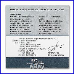 2017 Netherlands 1 oz Silver Lion Dollar Restrike PF-70 NGC SKU #151252
