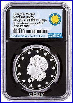 (2017) Smithsonian Morgan First Silver Dollars 1 oz NGC GEM Proof Black SKU47350