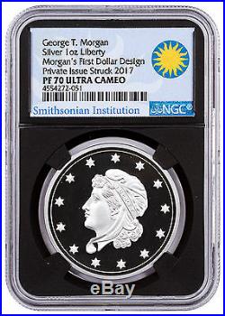 (2017) Smithsonian Morgan First Silver Dollars 1 oz Silver NGC PF70 Blk SKU47351
