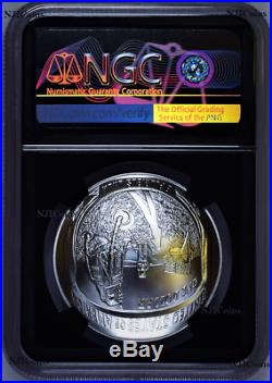 2019 P $1 Apollo 11 50th Ann 1 oz Silver Dollar NGC MS70 Coin Black Core ER+OGP