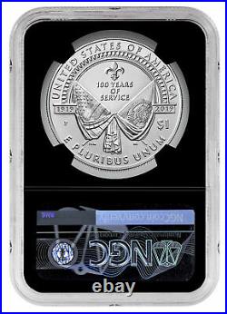 2019 P American Legion 100th Silver Dollar NGC MS70 Black Liberty Flag SKU58198