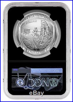 2019 P Apollo 11 50th Commem Silver Dollar NGC MS70 ER Black SKU57115
