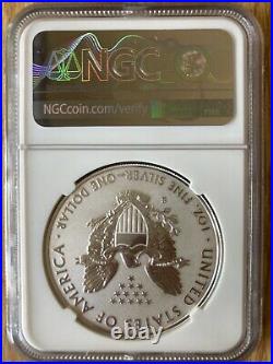 2019 S $1 Enhanced Reverse Proof American Silver Eagle Dollar NGC PF69 COA
