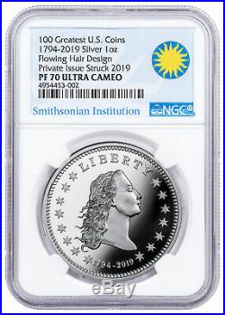 2019 Smithsonian America's First Silver Dollar 1 oz Medal NGC PF70 UC SKU57384
