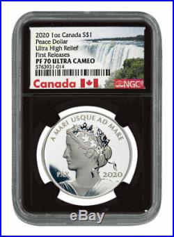 2020 Canada 1oz Ultra High Relief Silver Peace Dollar $1 NGC PF70 UC FR SKU58756