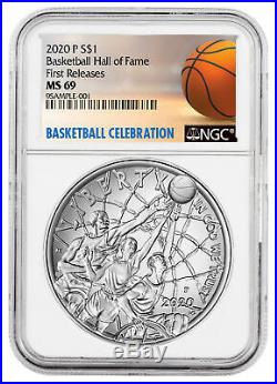 2020 P $1 Basketball Hall of Fame Silver Dollar Coin NGC MS69 FR PRESALE