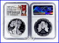2020 W End of World War II 75th American Silver Eagle V75 NGC PF70 SECOND DAY