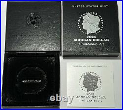 2021 $1 P MORGAN SILVER DOLLAR NGC MS69 FIRST RELEASE 100th ANNIV. With BOX & COA