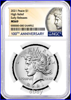2021 $1 Peace Dollar NGC MS69 Early Releases 100th Anniversary