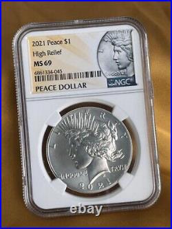 2021 $1 Peace Silver Dollar NGC MS69