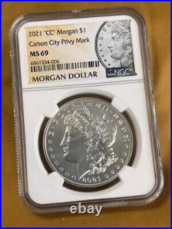 2021-CC $1 Morgan Silver Dollar NGC MS69