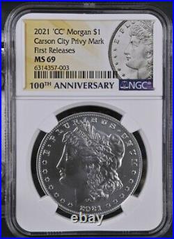 2021 CC Morgan Silver Dollar $1 NGC MS 69 First Releases