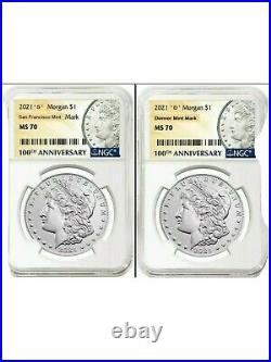 2021 Morgan Dollar D & S PRIVY NGC MS70 FIRST RELEASES BOTH COINS