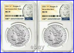 2021 Morgan Silver Dollar NGC MS 70' S' &' D' Mint Mark PreSale