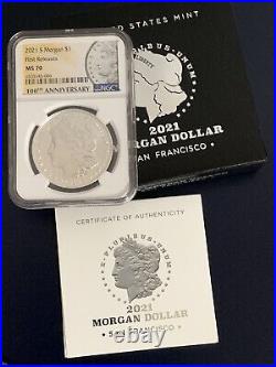 2021 S Morgan Silver Dollar NGC MS70 w box and COA S San Francisco