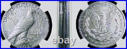 2023 Morgan & Peace Silver Dollar Set (2 Coins) NGC MS-70 Thomas Uram Signed