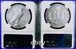 2023 Morgan & Peace Silver Dollar Set (2 Coins) NGC MS-70 Thomas Uram Signed