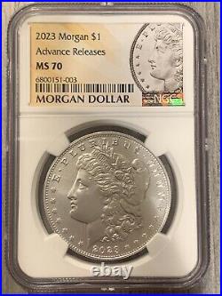 2023- Morgan Silver Dollar- NGC- MS70- Advance Releases- Morgan Dollar Insert