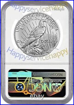 2023 P MORGAN & PEACE Silver Dollar NGC MS70 2 Coin Set FIRST DAY ISSUE \ FDI %