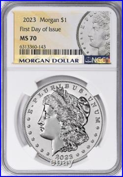 2023 P Morgan Silver Dollar NGC MS70 First Day of Issue PRESALE