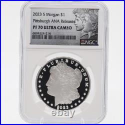 2023 S Morgan Silver Dollar PF 70 ULTRA CAMEO NGC Pittsburgh ANA Releases