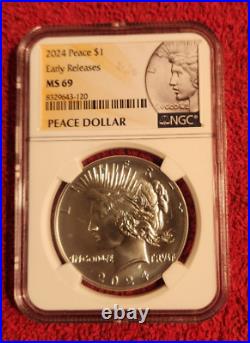 2024 Peace silver dollar NGC MS 69 Early Releases