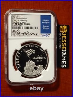 2025 P Proof Silver Usmc Marine Corps 250th Ann Dollar Ngc Pf70 Fdi Donna Weaver 2025 P Proof Silver Usmc Marine Corps 250th Ann Dollar Ngc Pf70 Fdi Donna Weaver