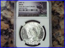 $405 VALUE! 1923-P $1 Peace Silver Dollar, NGC MS-66