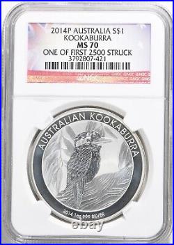 Australia 2014 Silver Dollar Kookaburra Perth Mint NGC MS70 $128.88