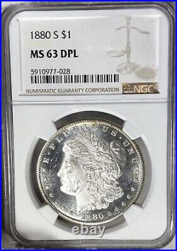 BU 1880-S Morgan Silver Dollar NGC MS63 DPL DMPL Beauty! INZM