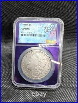Beautiful 1882-CC $1 Morgan Silver Dollar NGC Graded Genuine Low Mint 1.133 mil