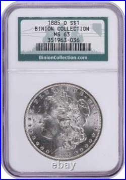 Binion Silver Dollar 1885-O Morgan Silver Dollar MS63 NGC
