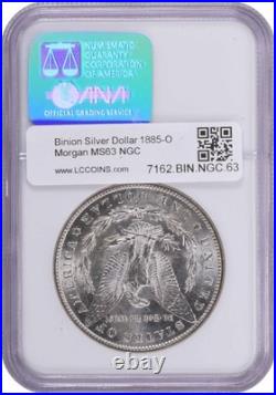 Binion Silver Dollar 1885-O Morgan Silver Dollar MS63 NGC