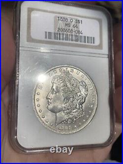 Blast White Luster? MS 1888-O Morgan Silver Dollar 64 OH NGC 90%. 7734 oz