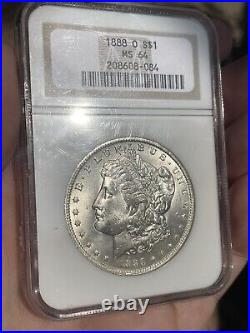 Blast White Luster? MS 1888-O Morgan Silver Dollar 64 OH NGC 90%. 7734 oz