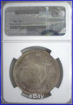 Canada 1967 Silver Dollar -double Struck, Rotated Collar Mint Error- Ngc Ms66