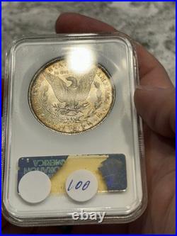 Dual Toning Ngc Ms64 1884 O Morgan Silver Dollar-old Fatty Holder! Nice Color