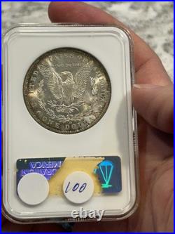 Dual Toning Ngc Ms64 1884 O Morgan Silver Dollar-old Fatty Holder! Nice Color