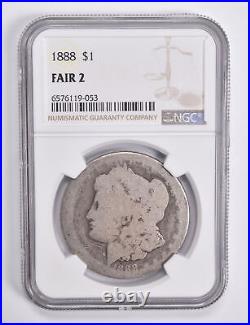 FAIR 2 1888 Morgan Silver Dollar NGC Lowball Low Ball 4612