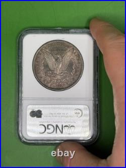 Gunmetal (Terminal) Toned Morgan Silver Dollar Old NGC Soapbox Holder 1881-S