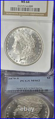 LUSTER + MS 64! 1880 S Morgan Dollar NGC90% Silver Dollar