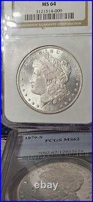LUSTER + MS 64! 1880 S Morgan Dollar NGC90% Silver Dollar