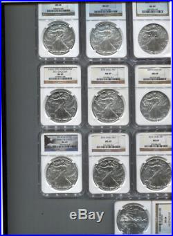 Lot of 10 Silver American Eagle Dollar $1 MS 69 NGC 2006-2015 Free Shipping