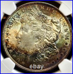 MONSTER NATURAL TONING 1921-P $1 Morgan Silver Dollar- NGC MS-63 LUSTER
