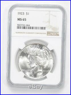 MS-65 GRADED 1923 Peace Silver Dollar- NGC 060