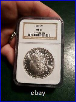 MS 67 1880-S Morgan Dollar Graded by NGC-Gem